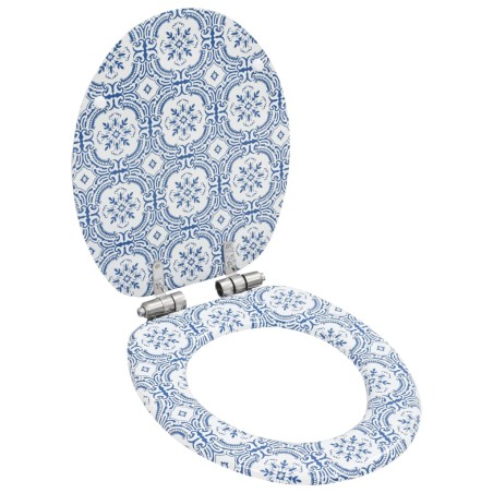 vidaXL Toilettensitze 2 Stk. Soft-Close-Deckel MDF Porzellan-Design