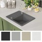 vidaXL Granitspüle Einzelbecken Grau vidaXL Granitspüle Einzelbecken Grau