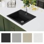 vidaXL Granitspüle Einzelbecken Schwarz vidaXL Granitspüle Einzelbecken Schwarz