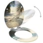vidaXL Toilettensitze mit Soft-Close-Deckel 2 Stk. MDF Strand-Design vidaXL Toilettensitze mit Soft-Close-Deckel 2 Stk. MDF Strand-Design