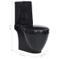 vidaXL WC Keramik-Toilette Badezimmer Rund Senkrechter Abgang Schwarz vidaXL WC Keramik-Toilette Badezimmer Rund Senkrechter Abgang Schwarz