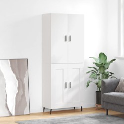 vidaXL Highboard Hochglanz-Weiß 69,5x34x180 cm Holzwerkstoff