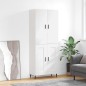 vidaXL Highboard Hochglanz-Weiß 69,5x34x180 cm Holzwerkstoff vidaXL Highboard Hochglanz-Weiß 69,5x34x180 cm Holzwerkstoff