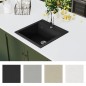 vidaXL Granitspüle Einzelbecken Schwarz vidaXL Granitspüle Einzelbecken Schwarz