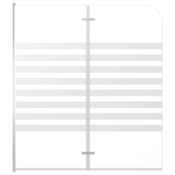 vidaXL Duschabtrennung 120x140 cm Hartglas Streifen