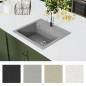 vidaXL Granitspüle Einzelbecken Grau vidaXL Granitspüle Einzelbecken Grau