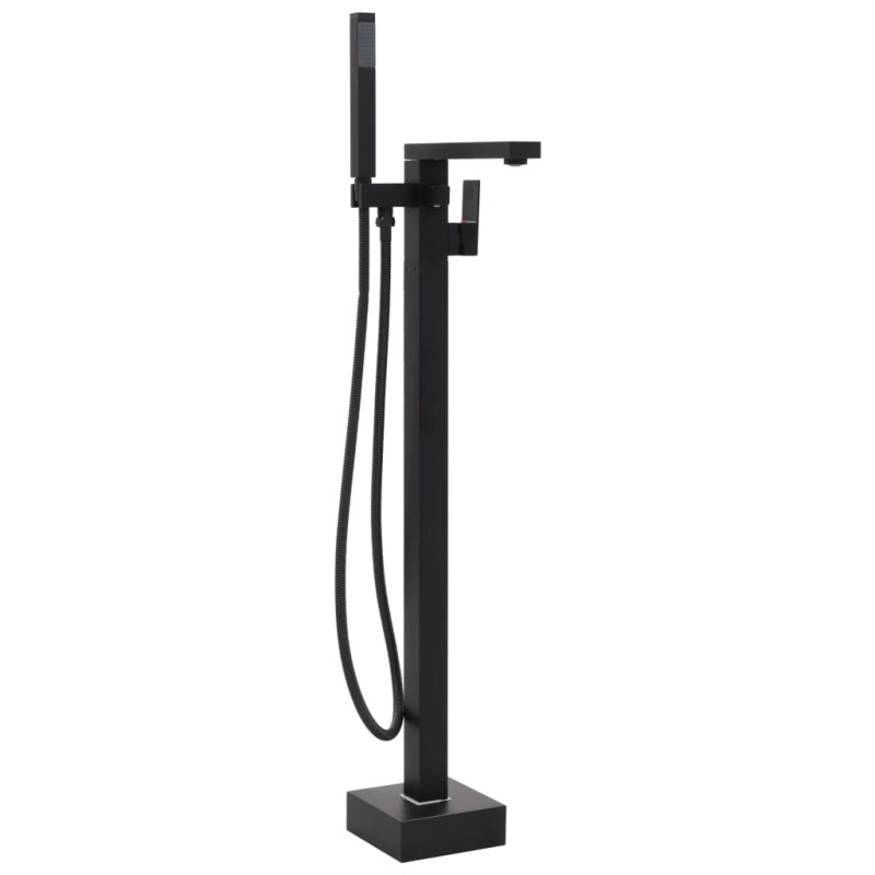 vidaXL Freistehende Badewannenarmatur Schwarz Edelstahl 90 cm vidaXL Freistehende Badewannenarmatur Schwarz Edelstahl 90 cm