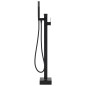 vidaXL Freistehende Badewannenarmatur Schwarz Edelstahl 90 cm vidaXL Freistehende Badewannenarmatur Schwarz Edelstahl 90 cm