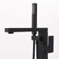 vidaXL Freistehende Badewannenarmatur Schwarz Edelstahl 90 cm vidaXL Freistehende Badewannenarmatur Schwarz Edelstahl 90 cm