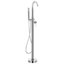 vidaXL Freistehende Badewannenarmatur Edelstahl 118,5 cm 
