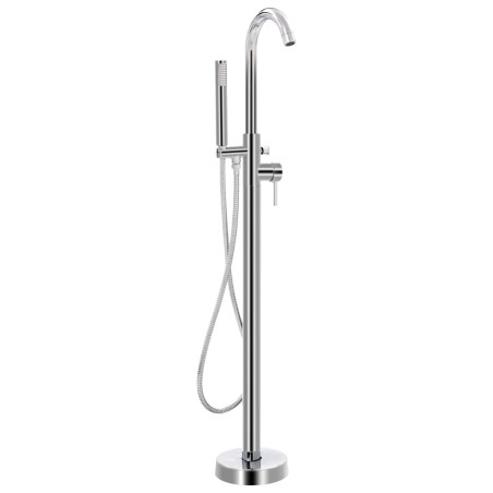 vidaXL Freistehende Badewannenarmatur Edelstahl 118,5 cm 