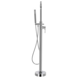 vidaXL Freistehende Badewannenarmatur Edelstahl 118,5 cm 