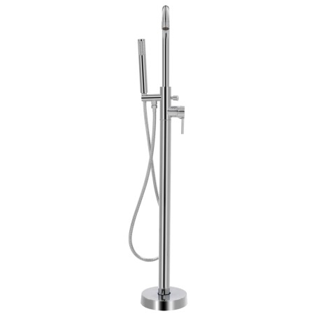 vidaXL Freistehende Badewannenarmatur Edelstahl 118,5 cm 