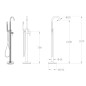 vidaXL Freistehende Badewannenarmatur Edelstahl 118,5 cm vidaXL Freistehende Badewannenarmatur Edelstahl 118,5 cm