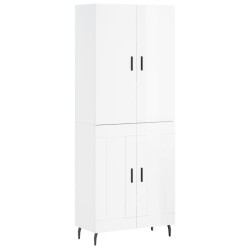 vidaXL Highboard Hochglanz-Weiß 69,5x34x180 cm Holzwerkstoff