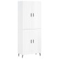 vidaXL Highboard Hochglanz-Weiß 69,5x34x180 cm Holzwerkstoff vidaXL Highboard Hochglanz-Weiß 69,5x34x180 cm Holzwerkstoff