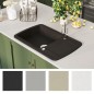 vidaXL Granitspüle Einzelbecken Schwarz vidaXL Granitspüle Einzelbecken Schwarz