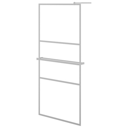 vidaXL Duschwand mit Ablage für Walk-In-Dusche Chrom 80x195 cm ESG