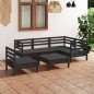 vidaXL 6-tlg. Garten-Lounge-Set Massivholz Kiefer Schwarz vidaXL 6-tlg. Garten-Lounge-Set Massivholz Kiefer Schwarz
