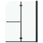 vidaXL Faltbare Duschkabine 2 Paneele ESG 95x140 cm Schwarz vidaXL Faltbare Duschkabine 2 Paneele ESG 95x140 cm Schwarz