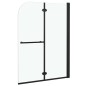 vidaXL Faltbare Duschkabine 2 Paneele ESG 95x140 cm Schwarz vidaXL Faltbare Duschkabine 2 Paneele ESG 95x140 cm Schwarz