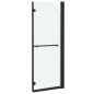 vidaXL Faltbare Duschkabine 2 Paneele ESG 95x140 cm Schwarz vidaXL Faltbare Duschkabine 2 Paneele ESG 95x140 cm Schwarz