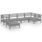 vidaXL 6-tlg. Garten-Lounge-Set Massivholz Kiefer Grau vidaXL 6-tlg. Garten-Lounge-Set Massivholz Kiefer Grau