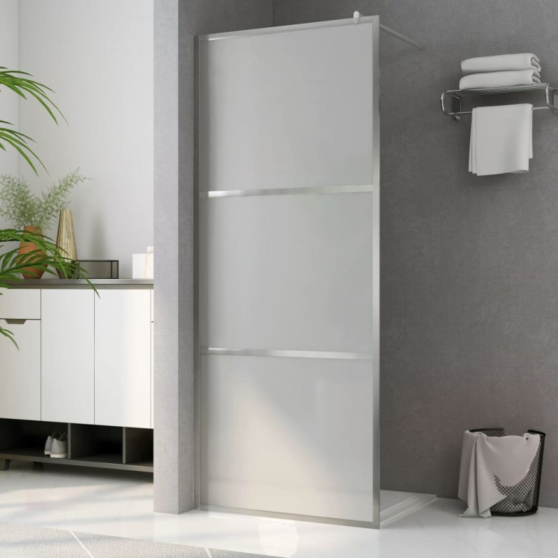vidaXL Begehbare Duschwand mit voll mattiertem ESG-Glas 100x195 cm vidaXL Begehbare Duschwand mit voll mattiertem ESG-Glas 100x195 cm
