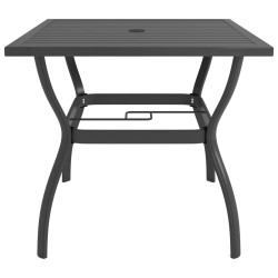 vidaXL Gartentisch Anthrazit 81,5x81,5x72 cm Stahl