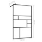 vidaXL Duschwand für Begehbare Dusche mit Klarem ESG Glas 100x195 cm vidaXL Duschwand für Begehbare Dusche mit Klarem ESG Glas 100x195 cm