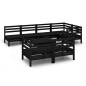 vidaXL 8-tlg. Garten-Lounge-Set Massivholz Kiefer Schwarz vidaXL 8-tlg. Garten-Lounge-Set Massivholz Kiefer Schwarz