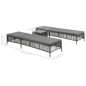 Sonnenliegen 2 Stk. mit Tisch Poly Rattan Grau Sonnenliegen 2 Stk. mit Tisch Poly Rattan Grau