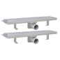 vidaXL Lineare Duschrinnen 2 Stk. Wellen 530 x 140 mm Edelstahl vidaXL Lineare Duschrinnen 2 Stk. Wellen 530 x 140 mm Edelstahl