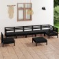 vidaXL 8-tlg. Garten-Lounge-Set Massivholz Kiefer Schwarz vidaXL 8-tlg. Garten-Lounge-Set Massivholz Kiefer Schwarz