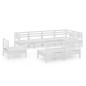 vidaXL 8-tlg. Garten-Lounge-Set Massivholz Kiefer Weiß vidaXL 8-tlg. Garten-Lounge-Set Massivholz Kiefer Weiß
