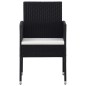 vidaXL Gartenstühle 2 Stk. Poly-Rattan Schwarz vidaXL Gartenstühle 2 Stk. Poly-Rattan Schwarz