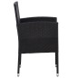 vidaXL Gartenstühle 2 Stk. Poly-Rattan Schwarz vidaXL Gartenstühle 2 Stk. Poly-Rattan Schwarz
