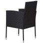 vidaXL Gartenstühle 2 Stk. Poly-Rattan Schwarz vidaXL Gartenstühle 2 Stk. Poly-Rattan Schwarz