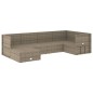 vidaXL 6-tlg. Garten-Lounge-Set mit Kissen Grau Poly Rattan vidaXL 6-tlg. Garten-Lounge-Set mit Kissen Grau Poly Rattan