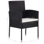 vidaXL Gartenstühle 2 Stk. Poly-Rattan Schwarz vidaXL Gartenstühle 2 Stk. Poly-Rattan Schwarz