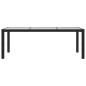 vidaXL Gartentisch Schwarz 190x90x75 cm Gehärtetes Glas Poly Rattan vidaXL Gartentisch Schwarz 190x90x75 cm Gehärtetes Glas Poly Rattan