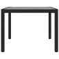 vidaXL Gartentisch Schwarz 190x90x75 cm Gehärtetes Glas Poly Rattan vidaXL Gartentisch Schwarz 190x90x75 cm Gehärtetes Glas Poly Rattan