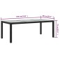 vidaXL Gartentisch Schwarz 190x90x75 cm Gehärtetes Glas Poly Rattan vidaXL Gartentisch Schwarz 190x90x75 cm Gehärtetes Glas Poly Rattan