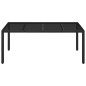 vidaXL Gartentisch mit Glasplatte Schwarz 190x90x75 cm Poly Rattan vidaXL Gartentisch mit Glasplatte Schwarz 190x90x75 cm Poly Rattan