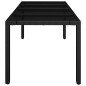 vidaXL Gartentisch mit Glasplatte Schwarz 190x90x75 cm Poly Rattan vidaXL Gartentisch mit Glasplatte Schwarz 190x90x75 cm Poly Rattan