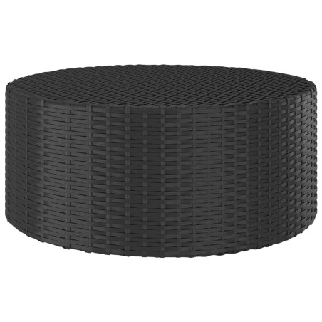 vidaXL Teetisch Schwarz 68x68x30 cm Poly Rattan