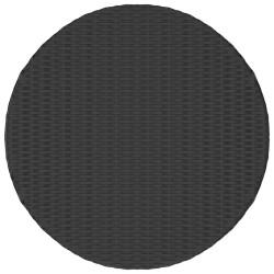 vidaXL Teetisch Schwarz 68x68x30 cm Poly Rattan