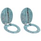 vidaXL Toilettensitze 2 Stk. mit Soft-Close-Deckel MDF Altholz-Design vidaXL Toilettensitze 2 Stk. mit Soft-Close-Deckel MDF Altholz-Design