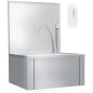 vidaXL Handwaschbecken mit Wasserhahn und Seifenspender Edelstahl vidaXL Handwaschbecken mit Wasserhahn und Seifenspender Edelstahl