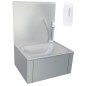 vidaXL Handwaschbecken mit Wasserhahn und Seifenspender Edelstahl vidaXL Handwaschbecken mit Wasserhahn und Seifenspender Edelstahl